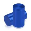 1-1/4'' Diameter X 2'' Barrel Length, Affordable Aluminum Standoffs, Blue Anodized Finish Easy Fasten Standoff (For Inside / Outside use) [Required Material Hole Size: 7/16'']