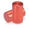 1-1/4'' Diameter X 2'' Barrel Length, Affordable Aluminum Standoffs, Copper Anodized Finish Easy Fasten Standoff (For Inside / Outside use) [Required Material Hole Size: 7/16'']