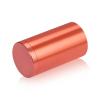 1-1/4'' Diameter X 2'' Barrel Length, Affordable Aluminum Standoffs, Copper Anodized Finish Easy Fasten Standoff (For Inside / Outside use) [Required Material Hole Size: 7/16'']