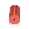 (Set of 4) 1-1/4'' Diameter X 2'' Barrel Length, Affordable Aluminum Standoffs, Copper Anodized Finish Standoff and (4) 2216Z Screws and (4) LANC1 Anchors for concrete/drywall (For Inside/Outside) [Required Material Hole Size: 7/16'']