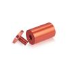 (Set of 4) 1-1/4'' Diameter X 2'' Barrel Length, Affordable Aluminum Standoffs, Copper Anodized Finish Standoff and (4) 2216Z Screws and (4) LANC1 Anchors for concrete/drywall (For Inside/Outside) [Required Material Hole Size: 7/16'']
