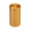 1-1/4'' Diameter X 2'' Barrel Length, Affordable Aluminum Standoffs, Gold Anodized Finish Easy Fasten Standoff (For Inside / Outside use) [Required Material Hole Size: 7/16'']