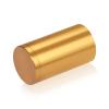 1-1/4'' Diameter X 2'' Barrel Length, Affordable Aluminum Standoffs, Gold Anodized Finish Easy Fasten Standoff (For Inside / Outside use) [Required Material Hole Size: 7/16'']