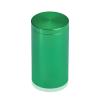 1-1/4'' Diameter X 2'' Barrel Length, Affordable Aluminum Standoffs, Green Anodized Finish Easy Fasten Standoff (For Inside / Outside use) [Required Material Hole Size: 7/16'']