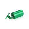 1-1/4'' Diameter X 2'' Barrel Length, Affordable Aluminum Standoffs, Green Anodized Finish Easy Fasten Standoff (For Inside / Outside use) [Required Material Hole Size: 7/16'']