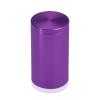 1-1/4'' Diameter X 2'' Barrel Length, Affordable Aluminum Standoffs, Purple Anodized Finish Easy Fasten Standoff (For Inside / Outside use) [Required Material Hole Size: 7/16'']