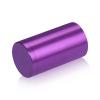 1-1/4'' Diameter X 2'' Barrel Length, Affordable Aluminum Standoffs, Purple Anodized Finish Easy Fasten Standoff (For Inside / Outside use) [Required Material Hole Size: 7/16'']