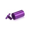 1-1/4'' Diameter X 2'' Barrel Length, Affordable Aluminum Standoffs, Purple Anodized Finish Easy Fasten Standoff (For Inside / Outside use) [Required Material Hole Size: 7/16'']