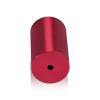 1-1/4'' Diameter X 2'' Barrel Length, Affordable Aluminum Standoffs, Cherry Red Anodized Finish Easy Fasten Standoff (For Inside / Outside use) [Required Material Hole Size: 7/16'']