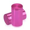 1-1/4'' Diameter X 2'' Barrel Length, Affordable Aluminum Standoffs, Rosy Pink Anodized Finish Easy Fasten Standoff (For Inside / Outside use) [Required Material Hole Size: 7/16'']