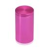 1-1/4'' Diameter X 2'' Barrel Length, Affordable Aluminum Standoffs, Rosy Pink Anodized Finish Easy Fasten Standoff (For Inside / Outside use) [Required Material Hole Size: 7/16'']