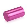 1-1/4'' Diameter X 2'' Barrel Length, Affordable Aluminum Standoffs, Rosy Pink Anodized Finish Easy Fasten Standoff (For Inside / Outside use) [Required Material Hole Size: 7/16'']