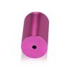 1-1/4'' Diameter X 2'' Barrel Length, Affordable Aluminum Standoffs, Rosy Pink Anodized Finish Easy Fasten Standoff (For Inside / Outside use) [Required Material Hole Size: 7/16'']