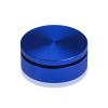2'' Diameter X 1/2'' Barrel Length, Affordable Aluminum Standoffs, Blue Anodized Finish Easy Fasten Standoff (For Inside / Outside use) [Required Material Hole Size: 7/16'']