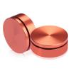 2'' Diameter X 1/2'' Barrel Length, Affordable Aluminum Standoffs, Copper Anodized Finish Easy Fasten Standoff (For Inside / Outside use) [Required Material Hole Size: 7/16'']