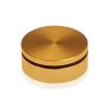 2'' Diameter X 1/2'' Barrel Length, Affordable Aluminum Standoffs, Gold Anodized Finish Easy Fasten Standoff (For Inside / Outside use) [Required Material Hole Size: 7/16'']