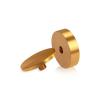 2'' Diameter X 1/2'' Barrel Length, Affordable Aluminum Standoffs, Gold Anodized Finish Easy Fasten Standoff (For Inside / Outside use) [Required Material Hole Size: 7/16'']