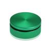 2'' Diameter X 1/2'' Barrel Length, Affordable Aluminum Standoffs, Green Anodized Finish Easy Fasten Standoff (For Inside / Outside use) [Required Material Hole Size: 7/16'']