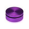 2'' Diameter X 1/2'' Barrel Length, Affordable Aluminum Standoffs, Purple Anodized Finish Easy Fasten Standoff (For Inside / Outside use) [Required Material Hole Size: 7/16'']