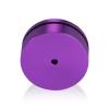 (Set of 4) 2'' Diameter X 1/2'' Barrel Length, Affordable Aluminum Standoffs, Purple Anodized Finish Standoff and (4) 2216Z Screws and (4) LANC1 Anchors for concrete/drywall (For Inside/Outside) [Required Material Hole Size: 7/16'']