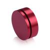 2'' Diameter X 1/2'' Barrel Length, Affordable Aluminum Standoffs, Cherry Red Anodized Finish Easy Fasten Standoff (For Inside / Outside use) [Required Material Hole Size: 7/16'']