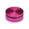 2'' Diameter X 1/2'' Barrel Length, Affordable Aluminum Standoffs, Rosy Pink Anodized Finish Easy Fasten Standoff (For Inside / Outside use) [Required Material Hole Size: 7/16'']