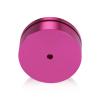 2'' Diameter X 1/2'' Barrel Length, Affordable Aluminum Standoffs, Rosy Pink Anodized Finish Easy Fasten Standoff (For Inside / Outside use) [Required Material Hole Size: 7/16'']