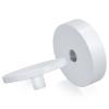 2'' Diameter X 1/2'' Barrel Length, Affordable Aluminum Standoffs, White Coated Finish Easy Fasten Standoff (For Inside / Outside use) [Required Material Hole Size: 7/16'']