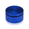 2'' Diameter X 3/4'' Barrel Length, Affordable Aluminum Standoffs, Blue Anodized Finish Easy Fasten Standoff (For Inside / Outside use) [Required Material Hole Size: 7/16'']