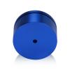 2'' Diameter X 3/4'' Barrel Length, Affordable Aluminum Standoffs, Blue Anodized Finish Easy Fasten Standoff (For Inside / Outside use) [Required Material Hole Size: 7/16'']