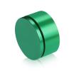 2'' Diameter X 3/4'' Barrel Length, Affordable Aluminum Standoffs, Green Anodized Finish Easy Fasten Standoff (For Inside / Outside use) [Required Material Hole Size: 7/16'']