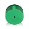 (Set of 4) 2'' Diameter X 3/4'' Barrel Length, Affordable Aluminum Standoffs, Green Anodized Finish Standoff and (4) 2216Z Screws and (4) LANC1 Anchors for concrete/drywall (For Inside/Outside) [Required Material Hole Size: 7/16'']