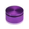 (Set of 4) 2'' Diameter X 3/4'' Barrel Length, Affordable Aluminum Standoffs, Purple Anodized Finish Standoff and (4) 2216Z Screws and (4) LANC1 Anchors for concrete/drywall (For Inside/Outside) [Required Material Hole Size: 7/16'']