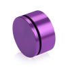 2'' Diameter X 3/4'' Barrel Length, Affordable Aluminum Standoffs, Purple Anodized Finish Easy Fasten Standoff (For Inside / Outside use) [Required Material Hole Size: 7/16'']
