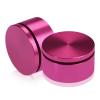 2'' Diameter X 3/4'' Barrel Length, Affordable Aluminum Standoffs, Rosy Pink Anodized Finish Easy Fasten Standoff (For Inside / Outside use) [Required Material Hole Size: 7/16'']