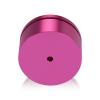 2'' Diameter X 3/4'' Barrel Length, Affordable Aluminum Standoffs, Rosy Pink Anodized Finish Easy Fasten Standoff (For Inside / Outside use) [Required Material Hole Size: 7/16'']