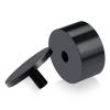 2'' Diameter X 1'' Barrel Length, Affordable Aluminum Standoffs, Black Anodized Finish Easy Fasten Standoff (For Inside / Outside use) [Required Material Hole Size: 7/16'']