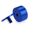2'' Diameter X 1'' Barrel Length, Affordable Aluminum Standoffs, Blue Anodized Finish Easy Fasten Standoff (For Inside / Outside use) [Required Material Hole Size: 7/16'']