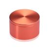 2'' Diameter X 1'' Barrel Length, Affordable Aluminum Standoffs, Copper Anodized Finish Easy Fasten Standoff (For Inside / Outside use) [Required Material Hole Size: 7/16'']