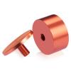 2'' Diameter X 1'' Barrel Length, Affordable Aluminum Standoffs, Copper Anodized Finish Easy Fasten Standoff (For Inside / Outside use) [Required Material Hole Size: 7/16'']