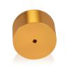 2'' Diameter X 1'' Barrel Length, Affordable Aluminum Standoffs, Gold Anodized Finish Easy Fasten Standoff (For Inside / Outside use) [Required Material Hole Size: 7/16'']