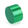 2'' Diameter X 1'' Barrel Length, Affordable Aluminum Standoffs, Green Anodized Finish Easy Fasten Standoff (For Inside / Outside use) [Required Material Hole Size: 7/16'']
