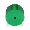 2'' Diameter X 1'' Barrel Length, Affordable Aluminum Standoffs, Green Anodized Finish Easy Fasten Standoff (For Inside / Outside use) [Required Material Hole Size: 7/16'']