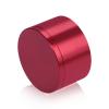 2'' Diameter X 1'' Barrel Length, Affordable Aluminum Standoffs, Cherry Red Anodized Finish Easy Fasten Standoff (For Inside / Outside use) [Required Material Hole Size: 7/16'']