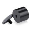 2'' Diameter X 1-1/2'' Barrel Length, Affordable Aluminum Standoffs, Black Anodized Finish Easy Fasten Standoff (For Inside / Outside use) [Required Material Hole Size: 7/16'']