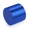 2'' Diameter X 1-1/2'' Barrel Length, Affordable Aluminum Standoffs, Blue Anodized Finish Easy Fasten Standoff (For Inside / Outside use) [Required Material Hole Size: 7/16'']