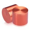 2'' Diameter X 1-1/2'' Barrel Length, Affordable Aluminum Standoffs, Copper Anodized Finish Easy Fasten Standoff (For Inside / Outside use) [Required Material Hole Size: 7/16'']