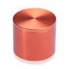 2'' Diameter X 1-1/2'' Barrel Length, Affordable Aluminum Standoffs, Copper Anodized Finish Easy Fasten Standoff (For Inside / Outside use) [Required Material Hole Size: 7/16'']