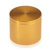 2'' Diameter X 1-1/2'' Barrel Length, Affordable Aluminum Standoffs, Gold Anodized Finish Easy Fasten Standoff (For Inside / Outside use) [Required Material Hole Size: 7/16'']