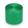 2'' Diameter X 1-1/2'' Barrel Length, Affordable Aluminum Standoffs, Green Anodized Finish Easy Fasten Standoff (For Inside / Outside use) [Required Material Hole Size: 7/16'']